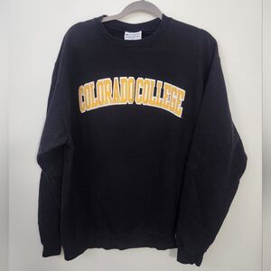 Colorado College Champion Unisex Crewneck Sweatshirt Black Size L